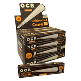 OCB VIRGIN UNBLEACHED CONE 1 1/4 SIZE 32PK - 12CT DISPLAY