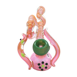 Curved Pipes Glass Bongs, Model LB0125