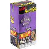 Zig-Zag Rillo Size Purple Cigar Wraps (4 Cigar Wraps for 99 cents)