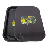 Medium Rolling Tray with Magnetic Lid Tray Cover for Metal Tray