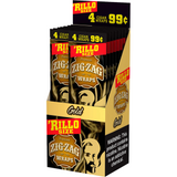 Zig Zag Wraps Gold Rilllo Size 4/.99cent 15ct