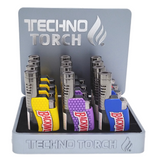 Techno Torch Extended Lighter with  Blackwood design (12 PCS Display)