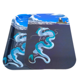 EyeCandy Rolling Tray with 3D Art Magnetic Lid Tray Cover for Metal Tray (Spirited Away)