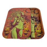 EyeCandy Rolling Tray with 3D Art Magnetic Lid Tray Cover for Metal Tray (Medusa Gorgona)