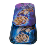 EyeCandy Rolling Tray with 3D Art Magnetic Lid Tray Cover for Metal Tray (Dragon Ball Z Collage)