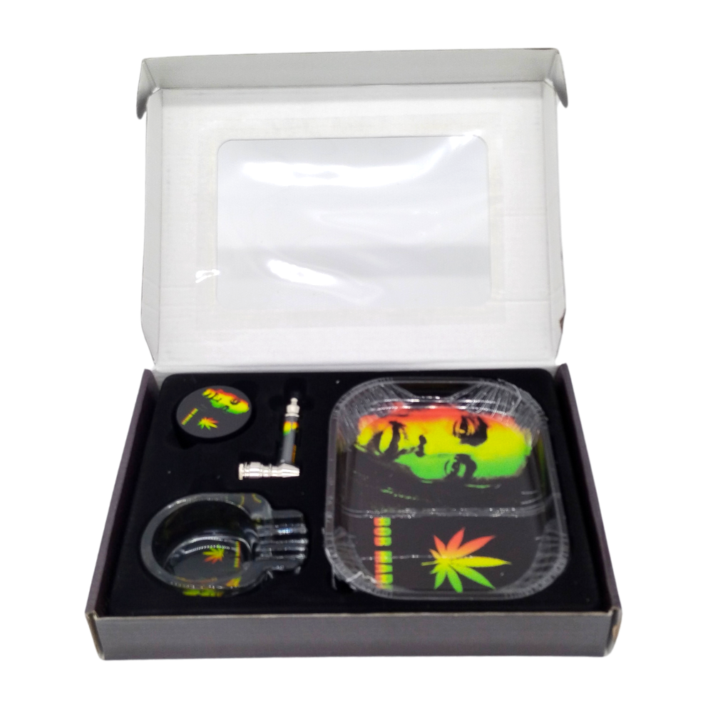 Smoking Set Including Rolling Tray, Pipe, 4 layer Grinder and Ashtray – BC  Wholesale