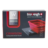 TRUWEIGH CRIMSON COLLAPSIBLE BOWL 200G X 0.01G - BLACK / RED BOWL