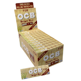 OCB Brown Rice Unbleached Rolling Papers and Tips 1 1/4 Size
