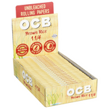 OCB Brown Rice Unbleached Rolling Papers 1 1/4 Size (24 PCS Display)