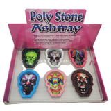 Poly Stone Ashtray | Skull Design | 6 CT