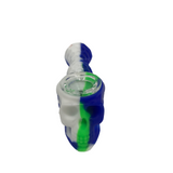 Silicone Honeycomb Hand Pipe With Glass Bowl | Assorted Colors