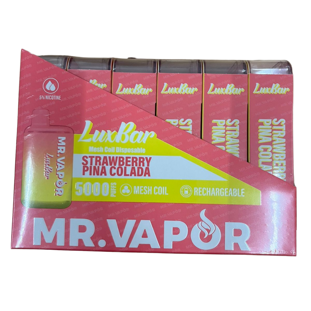 MR.VAPOR Lux Bar 5 Nicotine 5000 PUFS Mesh Coil Rechargeable BC