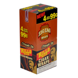 Zig-Zag Rillo Size Straight Up Cigar Wraps (4 Cigar Wraps for 99 cents)