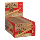 Zig-Zag 1 1/4 Size Unbleached Cones - 24ct