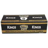 Gambler Tube Cut Kings - Gold Cigarette Filter Tubes (5 BOXES)