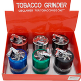 Tobacco Grinder with Handle, MH 206 (6 PCS Display)