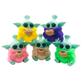Baby Yoda Silicone Water Pipe Assorted Colors