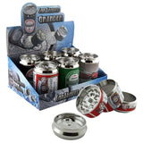 Beer Themed Pop Can 50mm 4-Part Grinder - 12ct